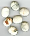 7 28x24x14mm Ceramic Pinched Oval Grey Beige